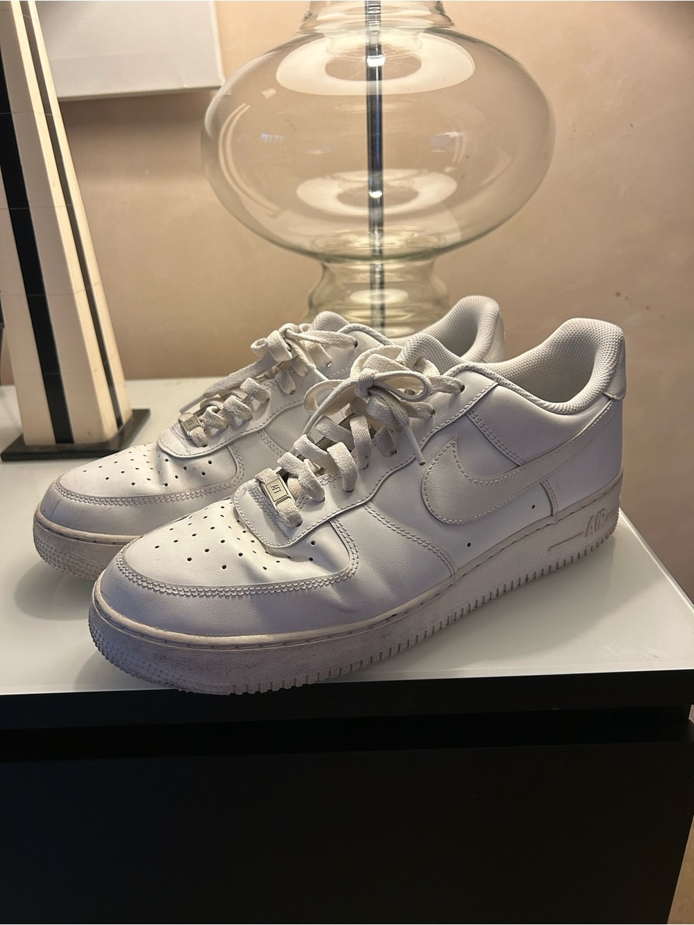 Nike White Low-Top Sneaker with Mesh Lining